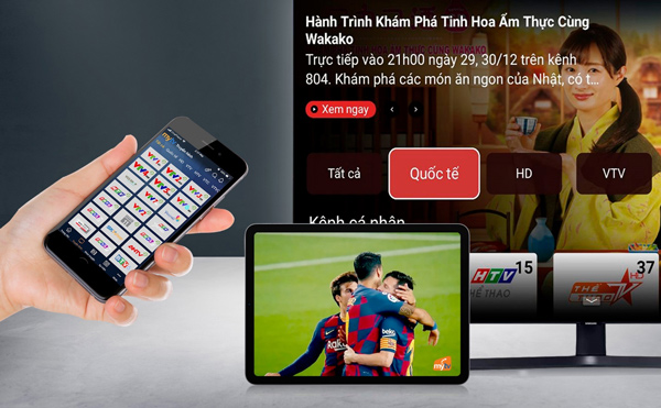 xem myTV trên nhiều ứng dụng