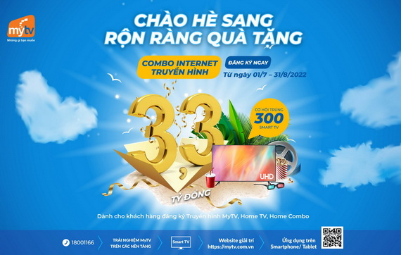 Ưu đãi khủng - Cơ hội trúng 300 Smart TV khi đăng ký Truyền hình MyTV
