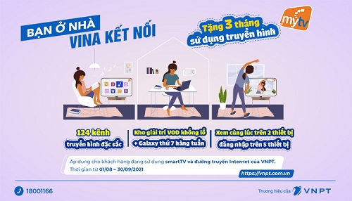 VNPT tặng miễn phí 3 tháng truyền hình, hỗ trợ khách hàng vượt qua đại dịch
