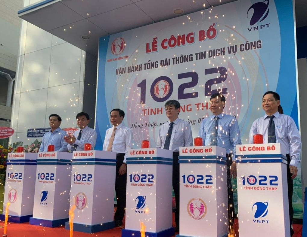 Tổng đài Thông tin dịch vụ công 1022 chính thức được khai trương ở Đồng Tháp