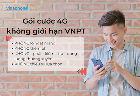 Thả ga lướt web với các gói cước 4G không giới hạn của VNPT