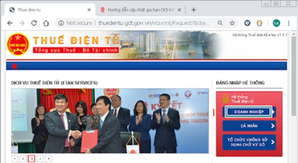 Khắc phục lỗi chữ ký số chưa đăng ký với cơ quan thuế