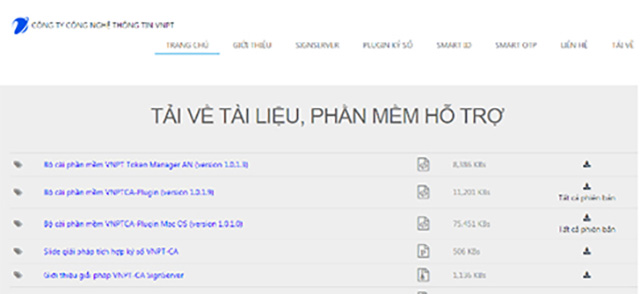 Tải phần mềm trên website chính