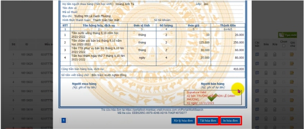 Chọn tải hóa đơn