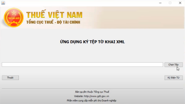 Chọn Tệp để tải lên file văn bản