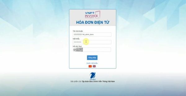 Đăng nhập vào hệ thống hóa đơn điện tử VNPT