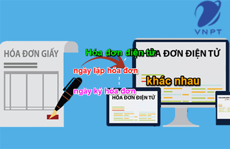 Khác nhau ngày lập và ngày Ký hóa đơn điện tử