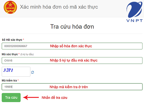 Tra cứu hóa đơn xác thực trên trang Tổng cục Thuế
