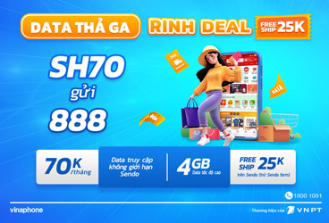 “Đi Shopping ngay – Quà tặng về tay” với ưu đãi gói cước SH70 của VinaPhone