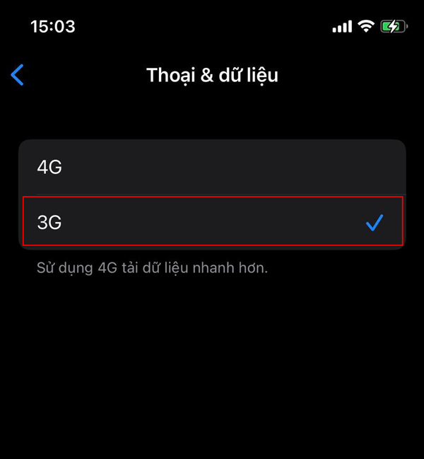 cách bật 3G trên điện thoại tích hợp 4G