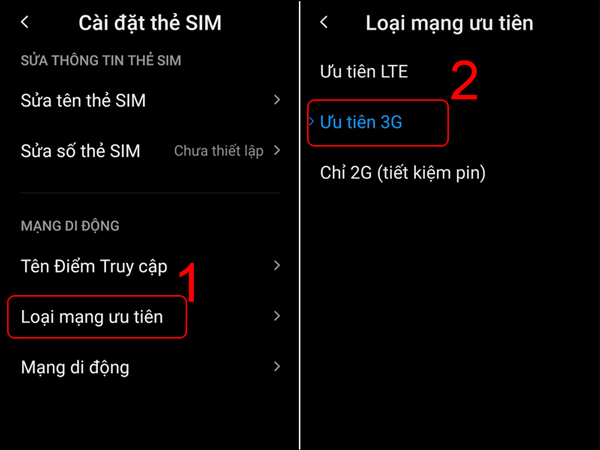 cách bật 3G trên điện thoại tích hợp 4G