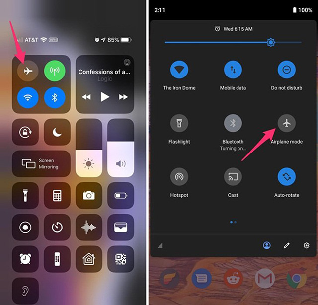 Cách tắt bật chế độ máy bay