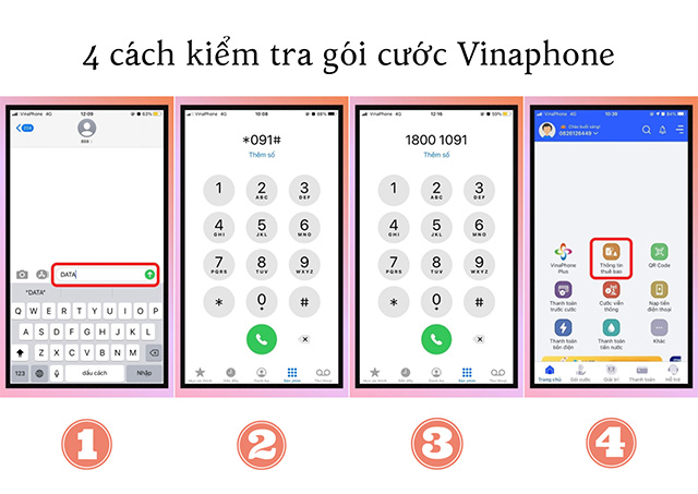 Kiểm tra gói cước di động Vinaphone