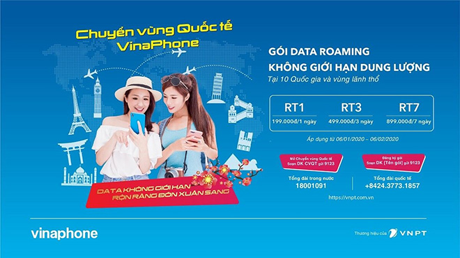 Đăng ký dịch vụ Data Roaming VinaPhone