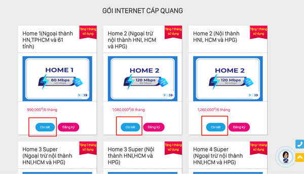 các gói home internet vnpt