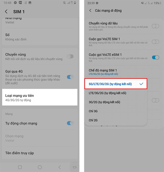 Điện thoại có hỗ trợ 5G