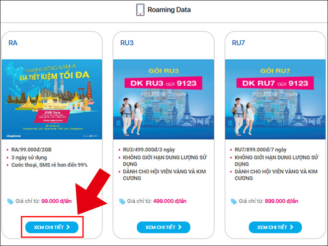 Đọc kỹ thông tin gói cước