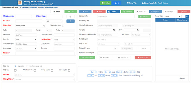 Giao diện của VNPT Home & Clinic