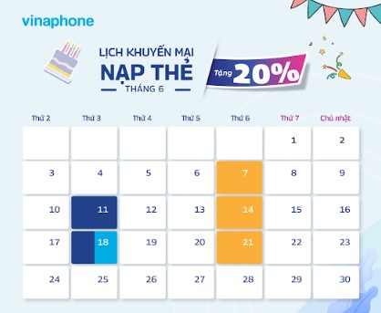 Nhận ngay ưu đãi cùng khuyến mại nạp thẻ VinaPhone tháng 6/2024