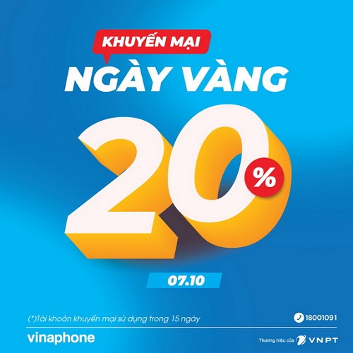 VinaPhone tung khuyến mại nạp thẻ hấp dẫn cuối tuần