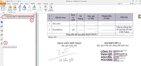 Manage digital signatures