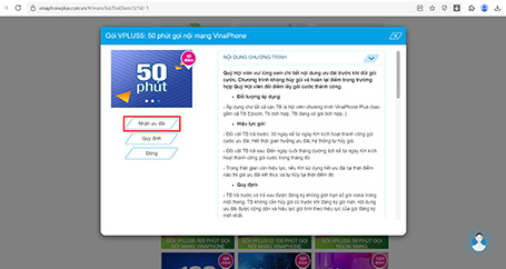 Bấm Nhận ưu đãi để đổi điểm lấy quà