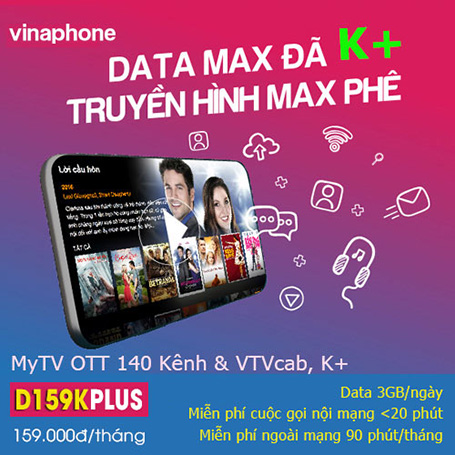 Gói D159KPlus VinaPhone trả sau