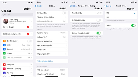 Vào mục Cài Đặt trên Iphone