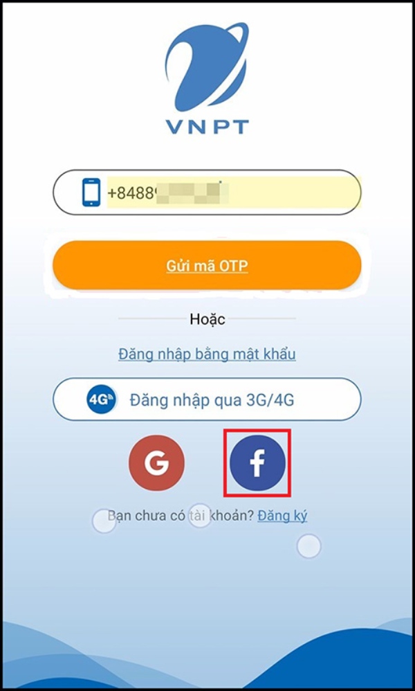 Dùng tài khoản Facebook để đăng nhập