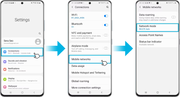 Tùy chọn mạng có hiện chế độ 5G