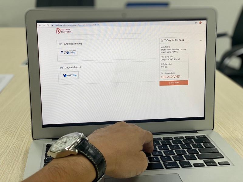 Thanh toán tiền điện trên Cổng Dịch vụ công Quốc gia