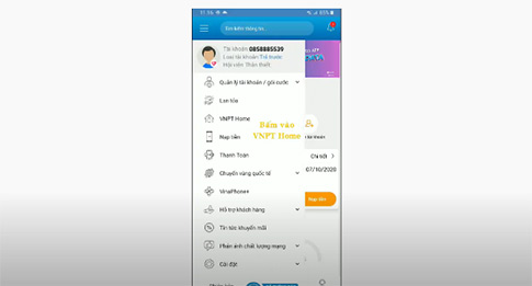 Chia sẻ data Vinaphone cho người khác bước 3