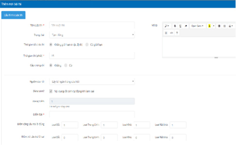 Tạo bài thi, kiểm tra trên phần mềm học trực tuyến Việt Nam-VNPT Tạo bài thi, kiểm tra trên phần mềm học trực tuyến Việt Nam-VNPT