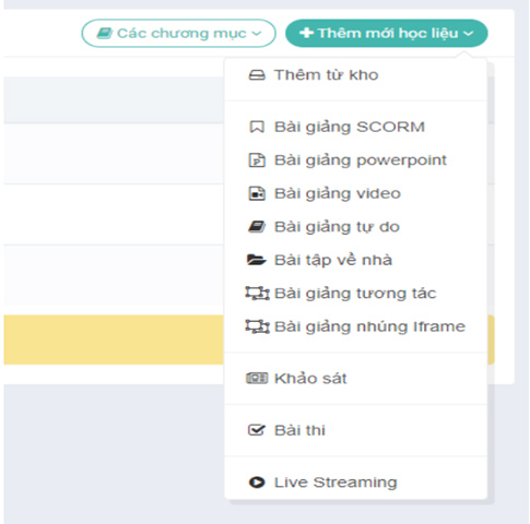 Tạo mới và quản lý các bài giảng trên phần mềm học trực tuyến Việt Nam-VNPT Tạo mới và quản lý các bài giảng trên phần mềm học trực tuyến Việt Nam-VNPT