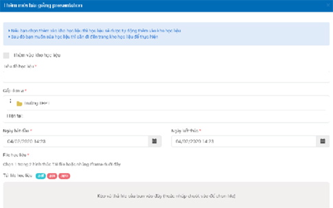Tạo mới và quản lý các bài giảng trên phần mềm học trực tuyến Việt Nam-VNPT Tạo mới và quản lý các bài giảng trên phần mềm học trực tuyến Việt Nam-VNPT