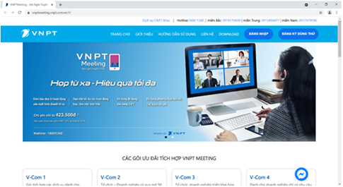 Giao diện của ứng dụng VNPT E-Learing 