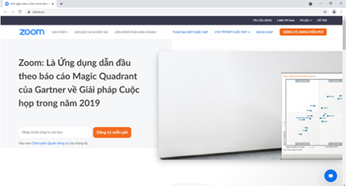 Giao diện ứng dụng Zoom
