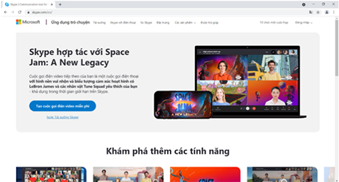 Giao diện ứng dụng Skype