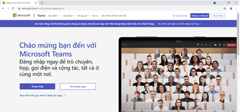 Giao diện ứng dụng Microsoft Teams
