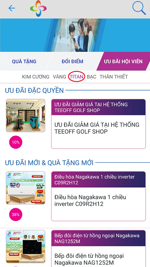 giao diện phần mềm vinaphone plus trên điện thoại