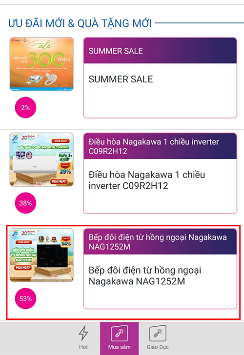 giao diện phần mềm vinaphone plus trên điện thoại