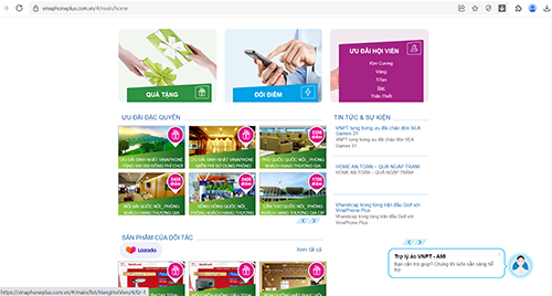 giao diện phần mềm vinaphone plus trên máy tính