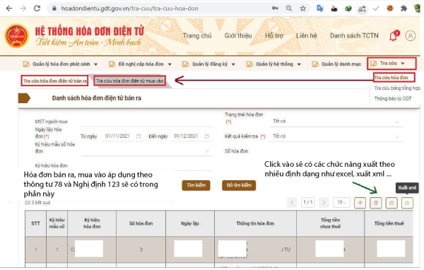tra cứu hóa đơn để xác thực các thông tin giao dịch