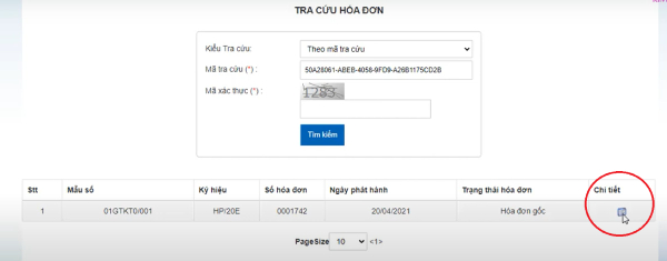 Xem và kiểm tra chi tiết hóa đơn
