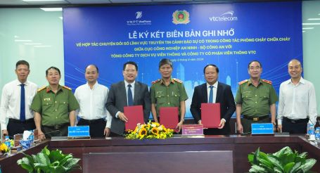 Tổng công ty Dịch vụ Viễn thông, Công ty cổ phần viễn thông VTC và Cục Công nghiệp an ninh (Bộ Công an) ký kết hợp tác chuyển đổi số