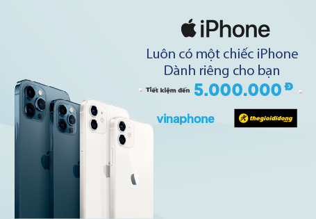 VinaPhone giảm 50%  giá gói cước khi mua kèm iPhone tại Thế giới Di động