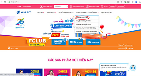 Internet cáp quang