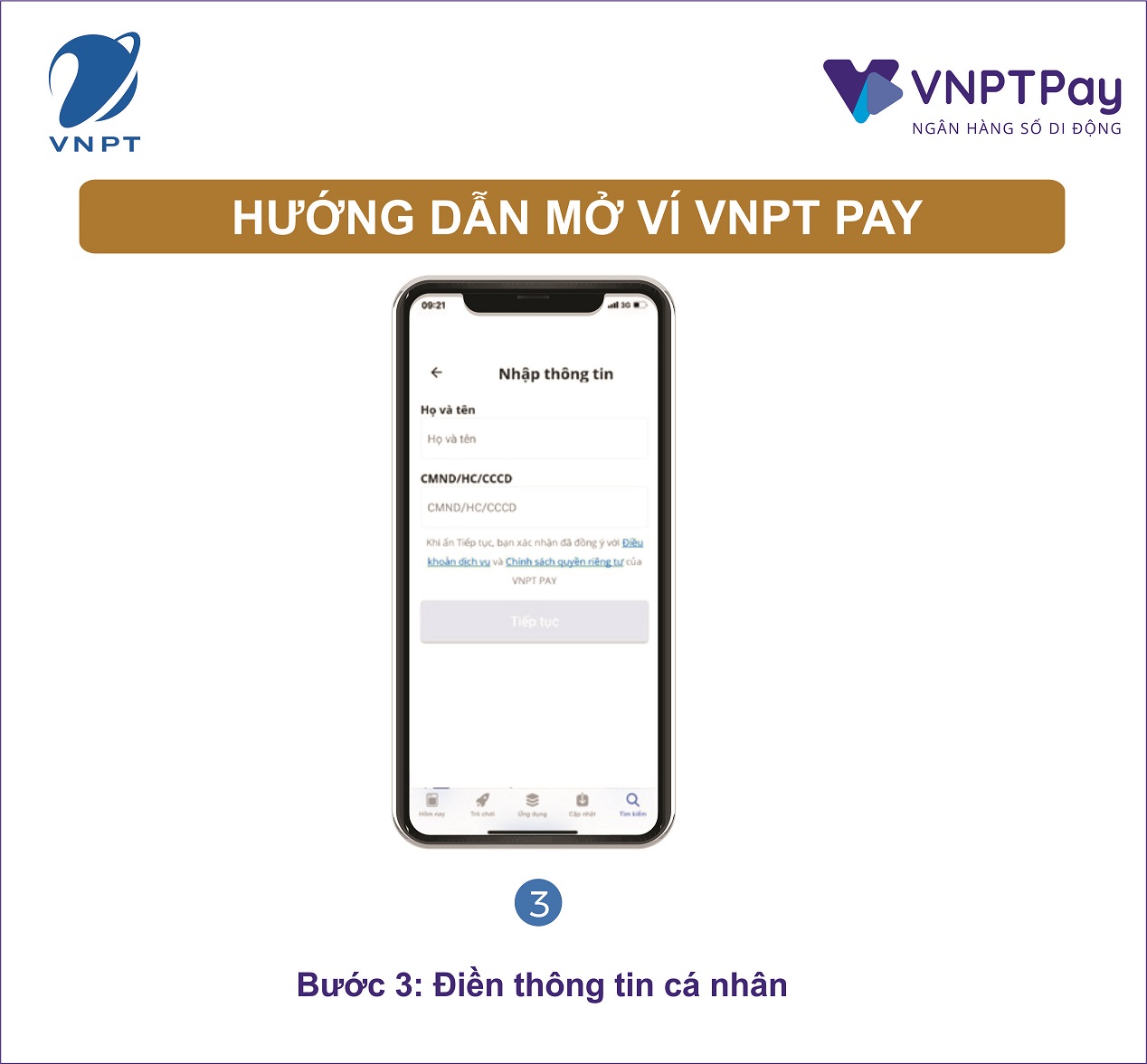 nhập thông tin cần thiết