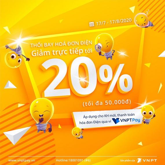 VNPT Pay tiếp tục hỗ trợ khách hàng thanh toán tiền điện