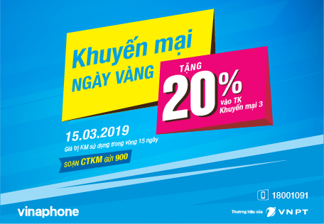 Khuyến mại nạp thẻ các ngày vàng trong tháng 3/2019
